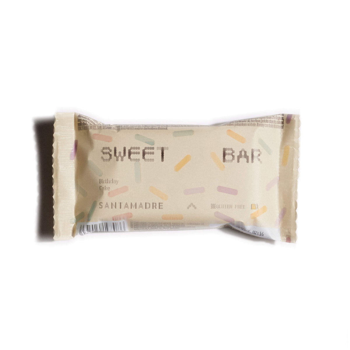 Barrita de Energética Sin Gluten · Sweet Bar - Tarta de Cumpleaños