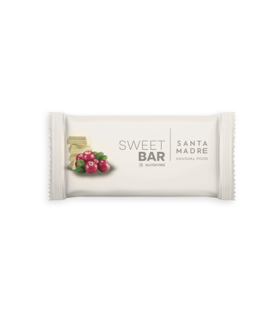 Barrita de Energética Sin Gluten · Sweet Bar - Chocolate Blanco y Arándanos